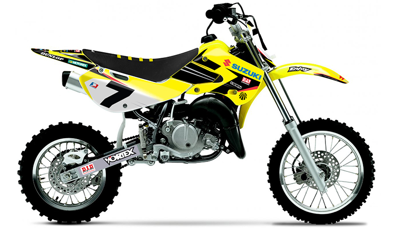 2003-2015 SUZUKI Rm 65 Graphics Kit James Stewart Dirt Bike